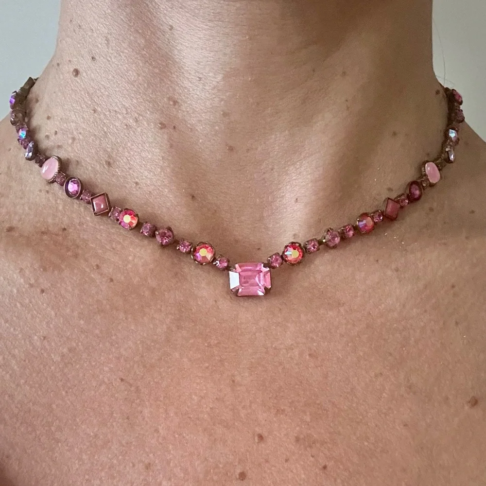 Sorelli Pink Gem Necklace - Picture 2 of 5